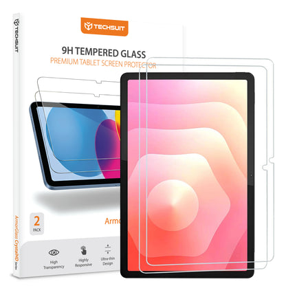 Techsuit ArmorGlass CrystalHD suojakalvo Samsung Galaxy Tab S11:lle, karkaistu lasi, Full Glue, 2 kappaleen setti