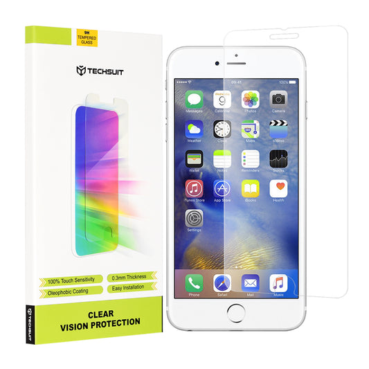 Techsuit Clear Vision -näytönsuoja Apple iPhone 6s Plus / 6 Plus -puhelimelle, karkaistu lasi, täysiliimainen