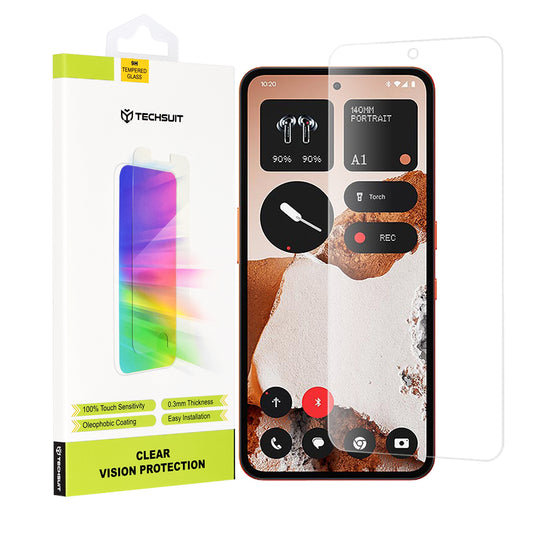Techsuit Clear Vision -näytönsuoja Nothing CMF Phone 2 Prolle, karkaistu lasi, täysiliimainen
