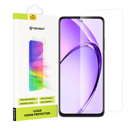 Techsuit Clear Vision -näytönsuoja Oppo A80:lle, karkaistu lasi, täysiliimainen