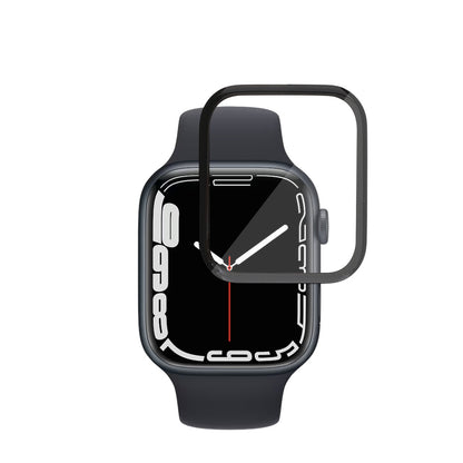 Techsuit Nano Flex -suojakalvo Apple Watch Series 9 / 8 / 7 45mm, Muovi, 2 kappaleen setti, Musta