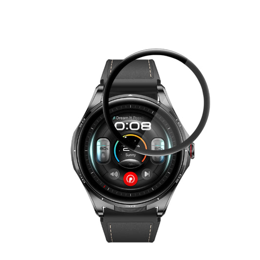 Techsuit Nano Flex -näytönsuoja Huawei Watch Buds 2:lle, muovia, 2 kappaleen setti, musta