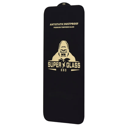 Techsuit Screen Protector Film for Apple iPhone 12 / 12 Pro, Tempered Glass, Full Glue, Black