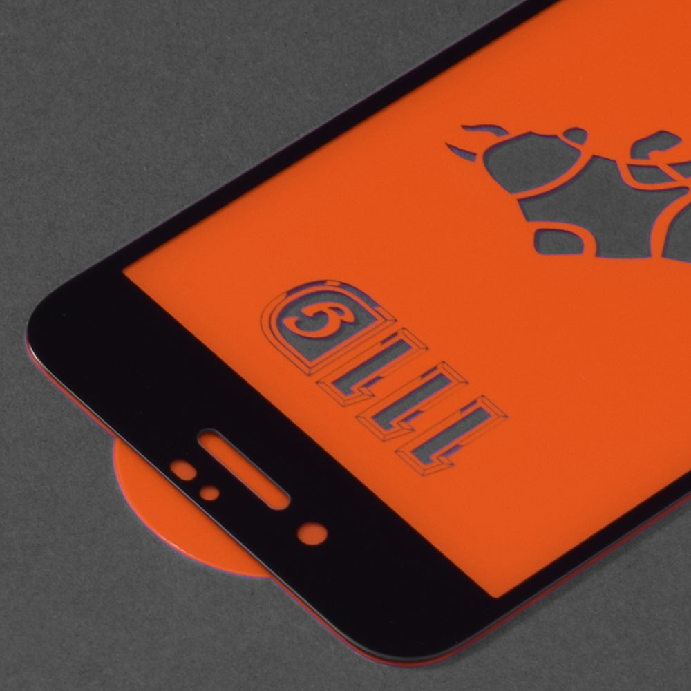 Techsuit-näytönsuoja Apple iPhone SE (2022) / SE (2020) / 8 / 7:lle, Karkaistu lasi, Täysi liima, 111D, Musta