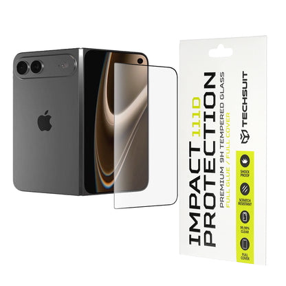 Techsuit-näytönsuoja Apple iPhone Ultra -puhelimelle, karkaistu lasi, täyshartsi, 111D, musta
