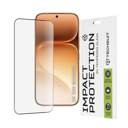 Techsuit-näytönsuoja Honor 600 Pro / 600:lle, karkaistu lasi, täyshartsi, 111D, musta