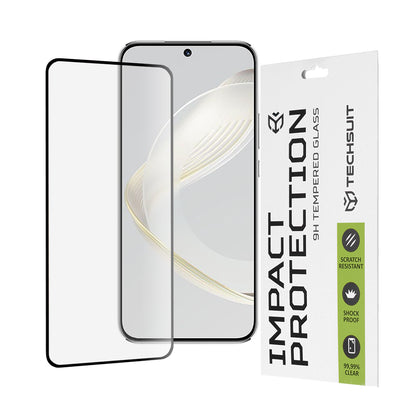 Techsuit-näytönsuoja Huawei nova 12s / nova 11:lle, karkaistu lasi, täysiliima, 111D, musta