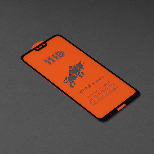 Techsuit-näytönsuoja Huawei P20 Lite -puhelimelle, karkaistu lasi, täysiliimainen, 111D, musta