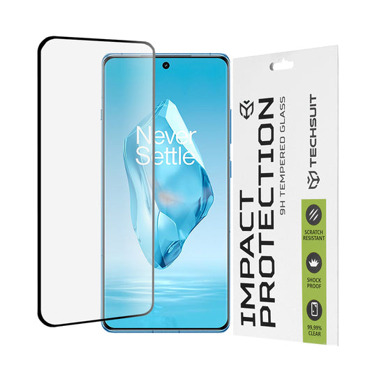 Techsuit-näytönsuoja OnePlus 12R:lle, karkaistu lasi, täyshartsi, 111D, musta