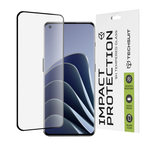 Techsuit-näytönsuoja OnePlus Ace 2 Pro / Ace 2 / 11R / 11 / 10 Pro -puhelimille, karkaistu lasi, täyshartsi, 111D, musta
