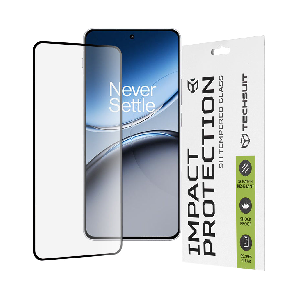 Techsuit-näytönsuoja OnePlus Nord 4:lle, karkaistu lasi, täysiliima, 111D, musta