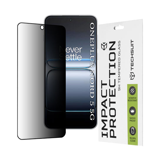 Techsuit-suojakalvo OnePlus Nord 5:lle, Panssarilasi, Full Glue, 111D