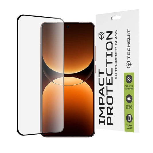Techsuit-näytönsuoja Realme GT 7 Pro:lle, karkaistu lasi, täysiliima, 111D, musta