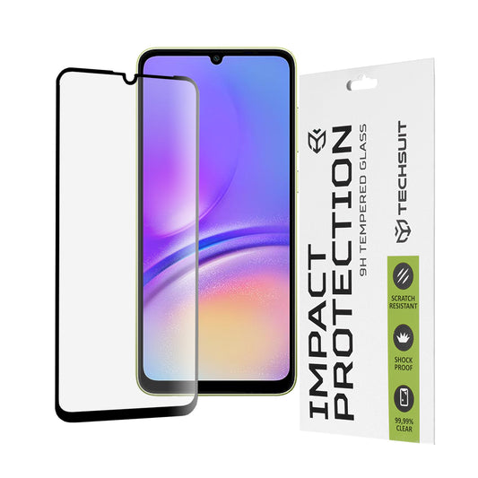 Techsuit-näytönsuoja Samsung Galaxy A05s A057 / A05 A055:lle, karkaistu lasi, täyshartsi, 111D, musta