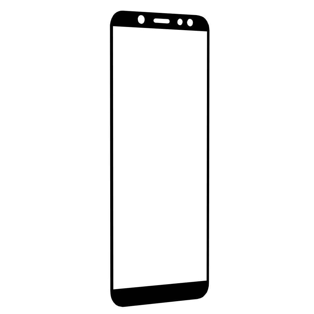 Techsuit-näytönsuoja Samsung Galaxy A6 (2018) A600:lle, karkaistu lasi, täysiliima, 111D, musta