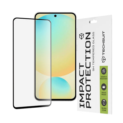 Techsuit-näytönsuoja Samsung Galaxy S24 FE S721:lle, karkaistu lasi, täysiliima, 111D, musta