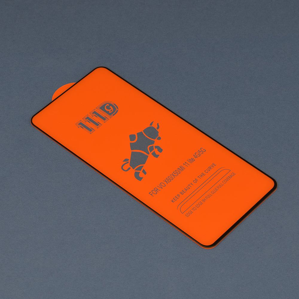 Techsuit-näytönsuoja Xiaomi 11 Lite 5G NE / Mi 11 Lite 5G / 11 Lite -puhelimille, karkaistu lasi, täysiliimainen, 111D, musta