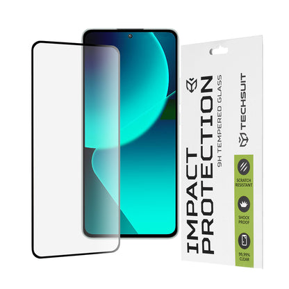 Techsuit-näytönsuoja Xiaomi 13T Pro / 13T:lle, karkaistu lasi, täysiliimainen, 111D, musta