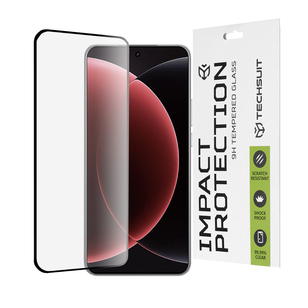 Techsuit Screen Protector Film for Xiaomi 15 Ultra, Tempered Glass, Full Glue, 111D, Black