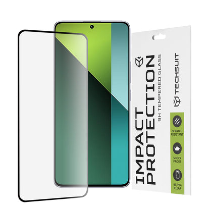Techsuit-näytönsuoja Xiaomi Poco X6 / Redmi Note 13 Pro 5G:lle, karkaistu lasi, täyshartsi, 111D, musta