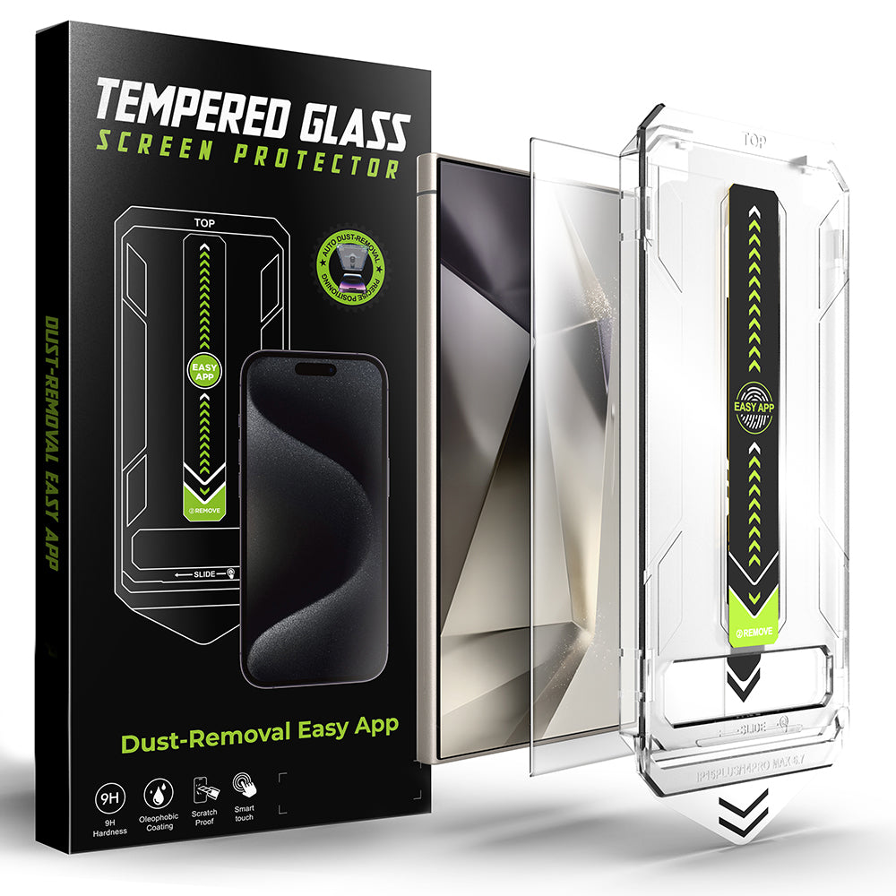 Techsuit TitanGlass CrystalHD -näytönsuoja Samsung Galaxy S24 Ultra S928:lle, karkaistu lasi, täysiliimainen