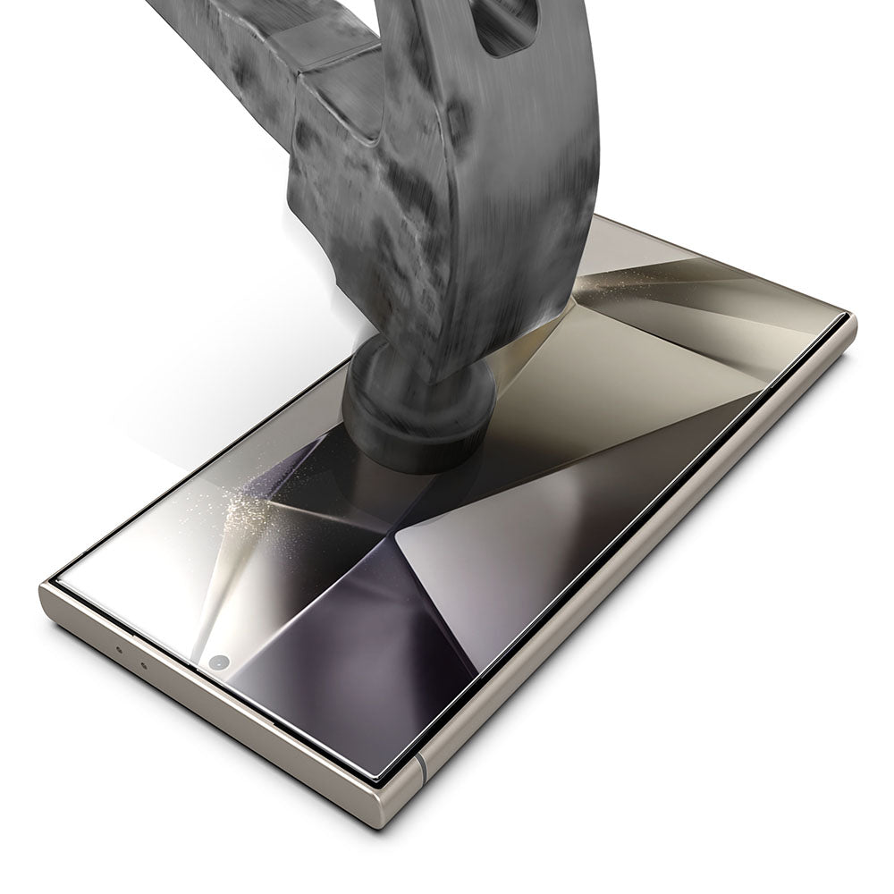 Techsuit TitanGlass CrystalHD -näytönsuoja Samsung Galaxy S24 Ultra S928:lle, turvalasi, täysi liima, 2 kappaleen setti