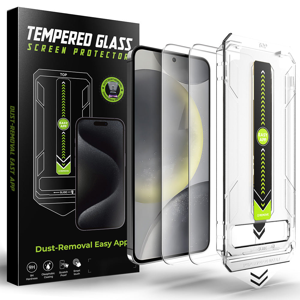 Techsuit TitanGlass CrystalHD -näytönsuoja Samsung Galaxy S25+ S936 / S24+ S926:lle, karkaistu lasi, täysiliimainen, 2 kappaleen setti