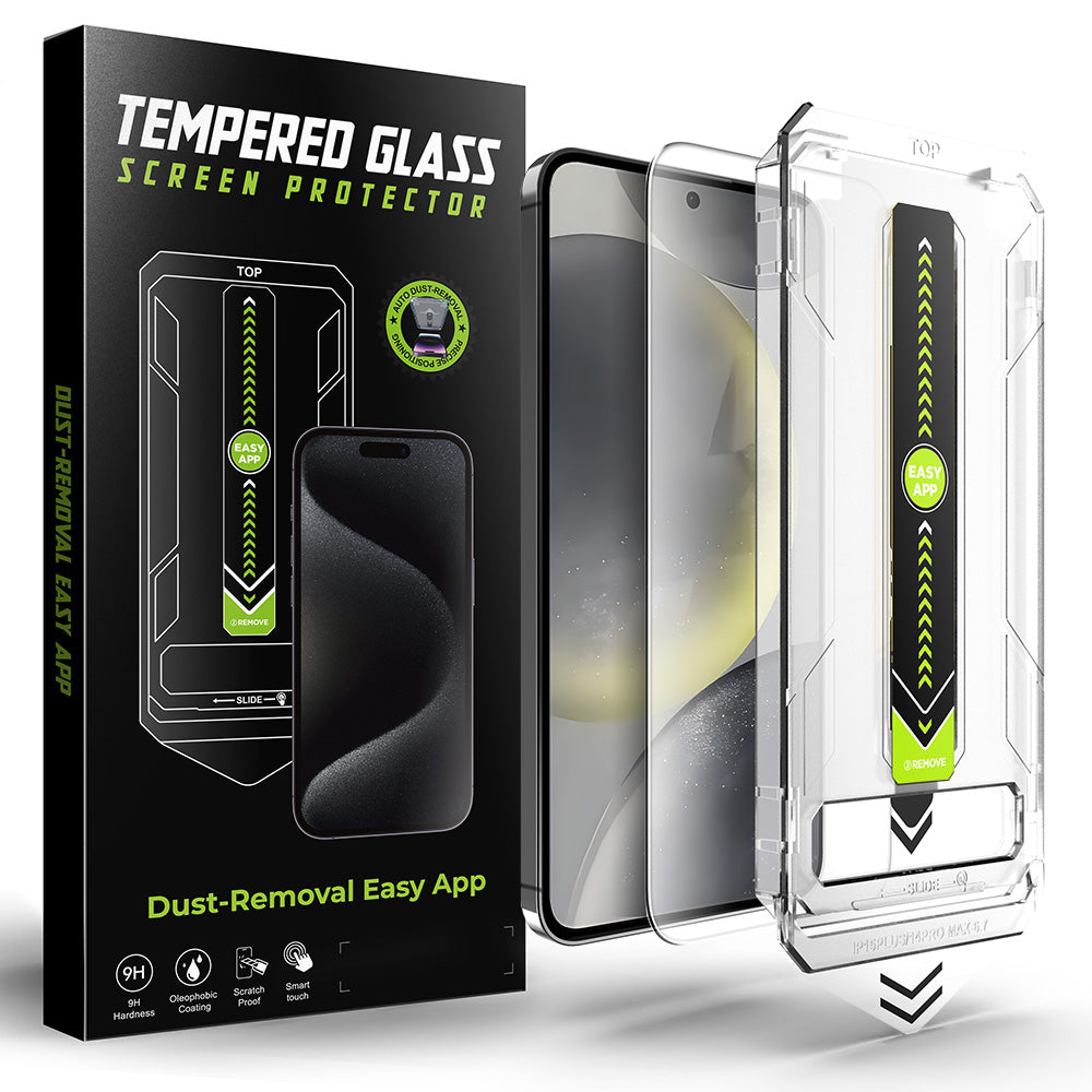 Techsuit TitanGlass CrystalHD -näytönsuoja Samsung Galaxy S25 S931 / S24 S921:lle, karkaistu lasi, täysiliimainen