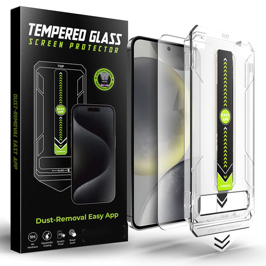 Techsuit TitanGlass CrystalHD -näytönsuoja Samsung Galaxy S25 S931 / S24 S921:lle, karkaistu lasi, täysiliimainen
