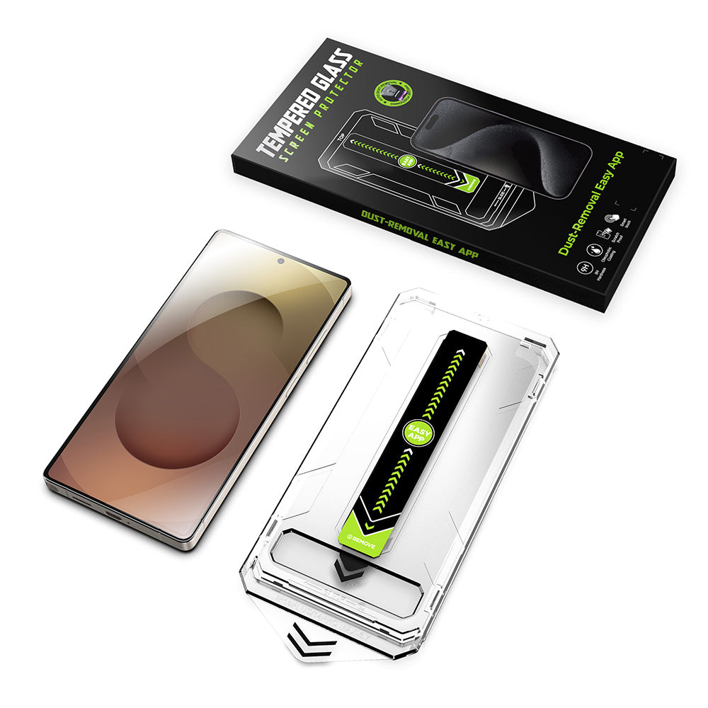 Techsuit TitanGlass CrystalHD -näytönsuoja Samsung Galaxy S25 S931 / S24 S921:lle, karkaistu lasi, täysiliimainen