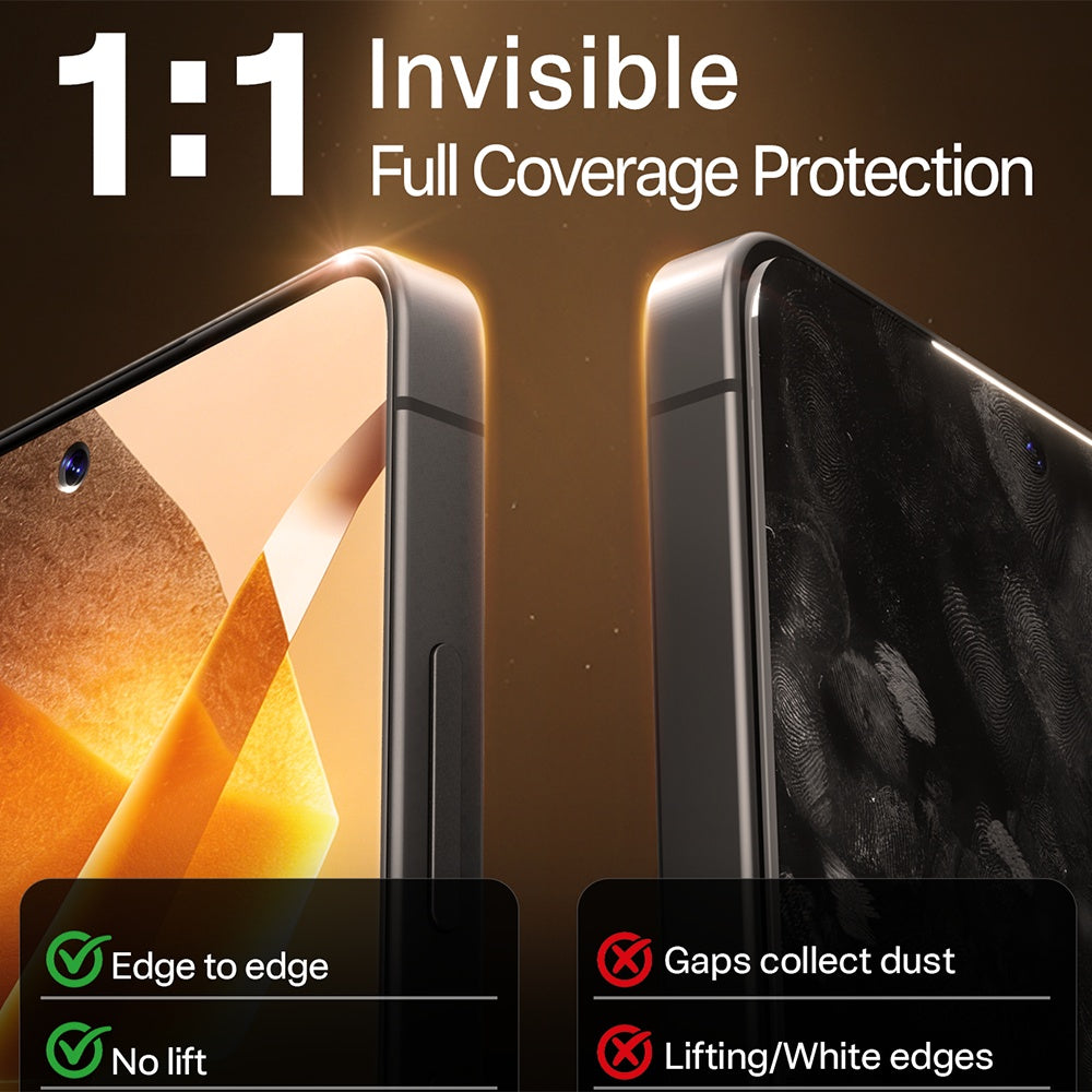 Torras GlassGo Install Master -suojakalvo Samsung Galaxy S26 Ultra -puhelimelle, Panssarilasi, Täysliima, Läpinäkyvä