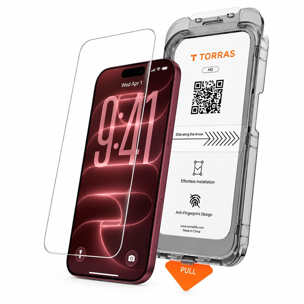 Torras HD -näytönsuoja Apple iPhone 18 Pro Max / 17 Pro Max -puhelimille, karkaistu lasi, täysiliimainen