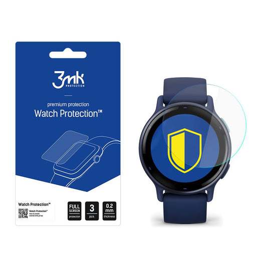 3MK Arc -suojakalvo Garmin Vivoactive 5:lle, 3 kappaleen setti, muovia
