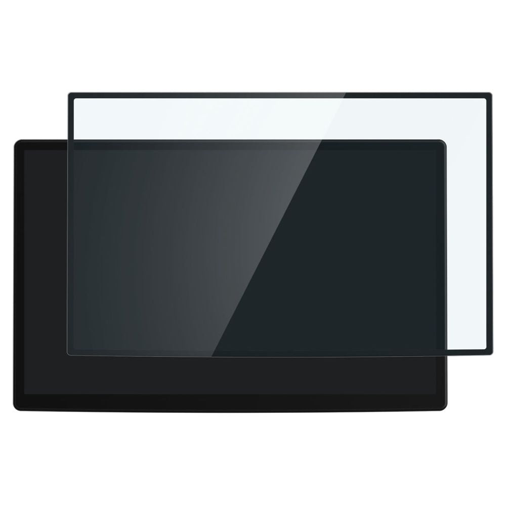 Spigen GlastR EZ FIT -suojakalvo Tesla X / S -navigaattoriin (2022 - 2021), Panssarilasi, Musta AGL04688