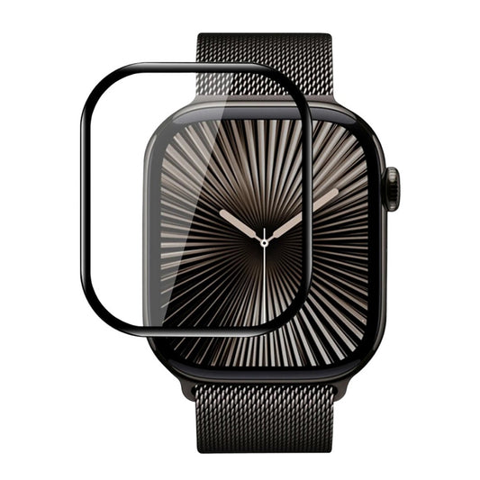 Blueo High Molecule -suojakalvo Apple Watch Series 10 42mm:lle, karkaistu lasi, musta