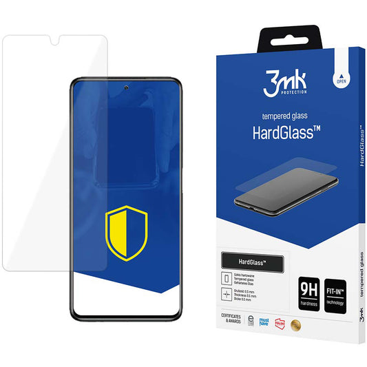 3MK HardGlass Näytönsuoja Samsung Galaxy S23 S911:lle, Karkaistu lasi, Täysi liima
