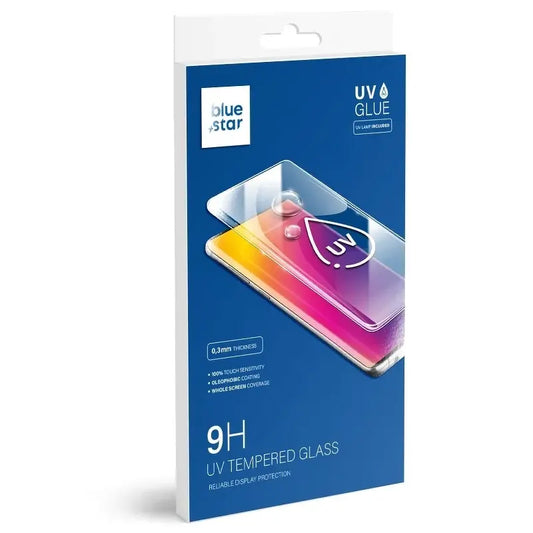 Blue Star -näytönsuoja Samsung Galaxy S8 G950:lle, karkaistu lasi, UV-liima