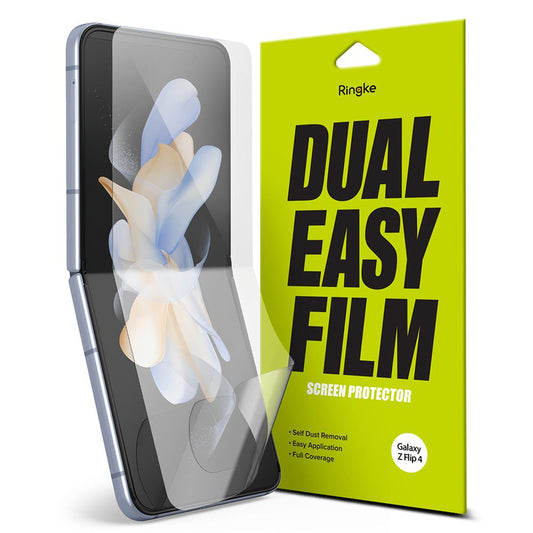 Ringke Dual Easy sisäinen näytönsuojakalvo Samsung Galaxy Z Flip4 F721:lle, muovi, 2 kappaleen setti