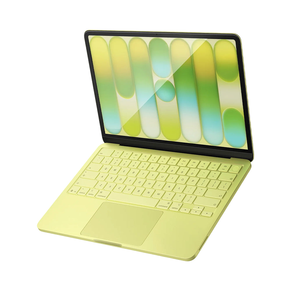 Spigen GlastR Slim -näytönsuoja Apple MacBook Neo 13 tuumaa varten, karkaistu lasi, musta AGL11669