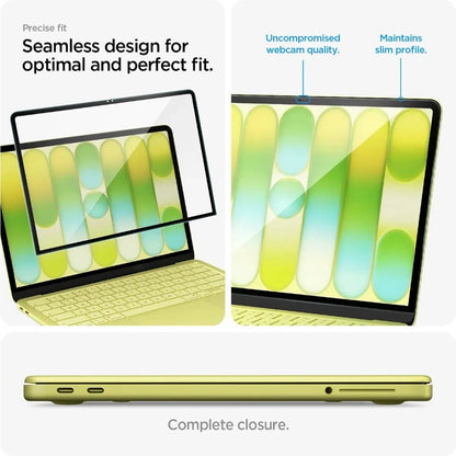 Spigen GlastR Slim -näytönsuoja Apple MacBook Neo 13 tuumaa varten, karkaistu lasi, musta AGL11669