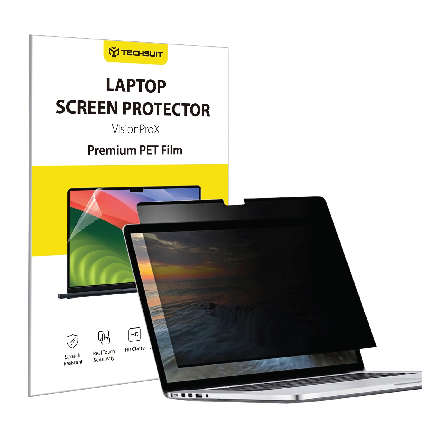 Näytönsuojakalvo Privacy Techsuit VisionProX Magnetic Apple MacBook Pro 16 tuumaa (2024), Muovi