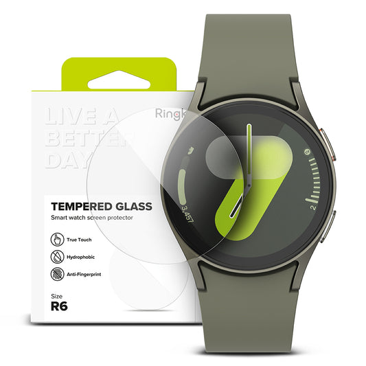 Ringke R6 suojakalvo Samsung Galaxy Watch7 44mm:lle, 4 kappaleen setti, karkaistu lasi