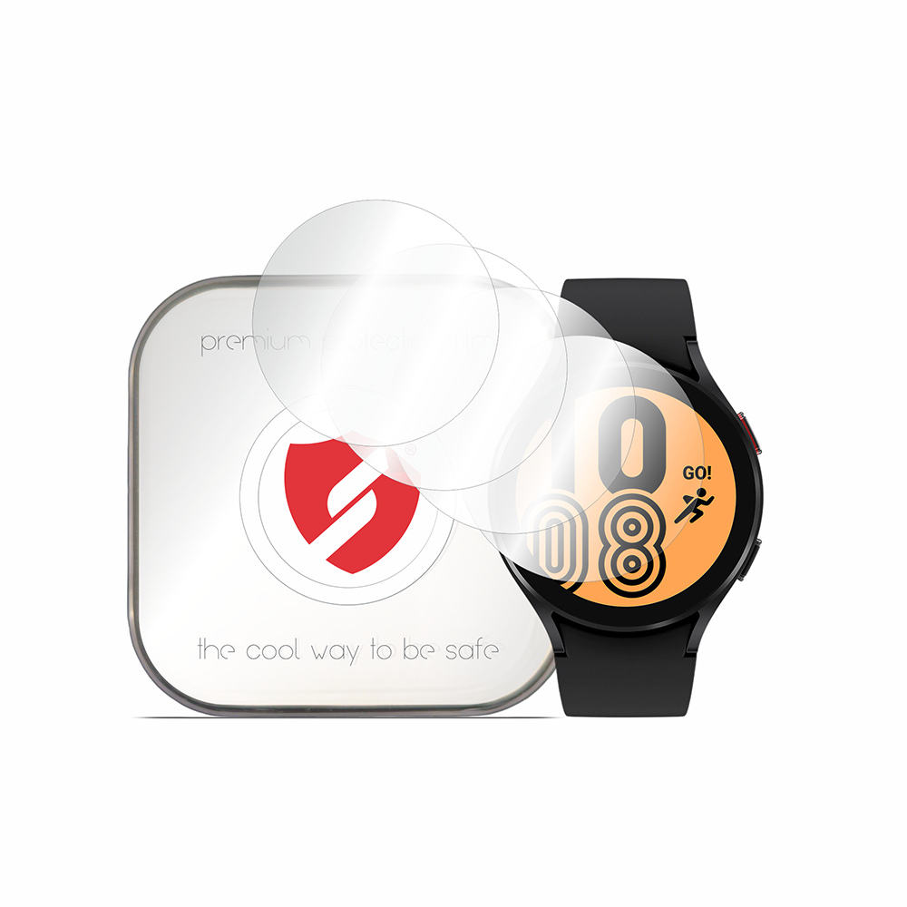 Smart Protection Premium Classic suojakalvo Samsung Galaxy Watch4 44mm:lle, 4 kappaleen setti, muovia