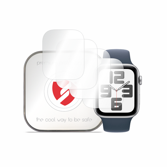 Smart Protection Premium Classic -suojakalvo Apple Watch 45mm / 44mm -sarjalle, 4 kappaleen setti, muovia