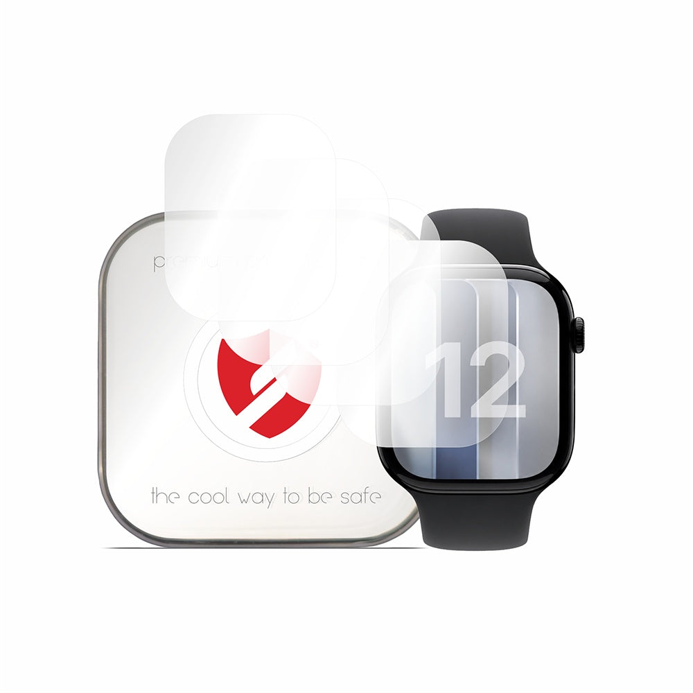 Smart Protection Premium Classic -suojakalvo Apple Watch Series 12 46mm:lle, 4 kappaleen setti, muovia