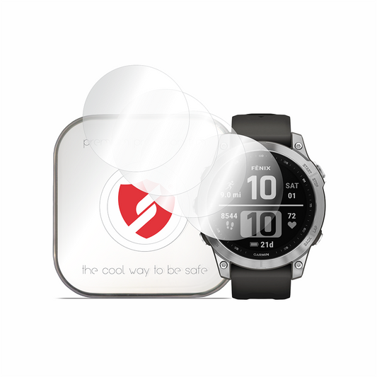 Smart Protection Premium Classic -suojakalvo Garmin Fenix 7:lle, 4 kappaleen setti, muovia