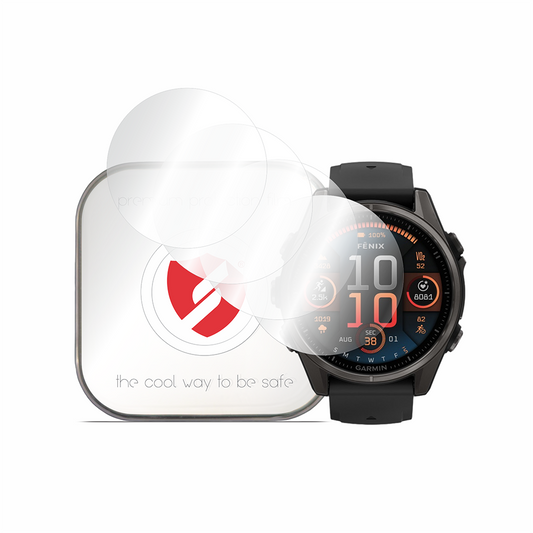 Smart Protection Premium Classic -suojakalvo Garmin Fenix 8 47mm:lle, 4 kappaleen setti, muovia