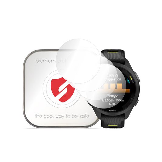 Smart Protection Premium Classic suojakalvo Garmin Forerunner 265S:lle, 4 kappaleen setti, muovia