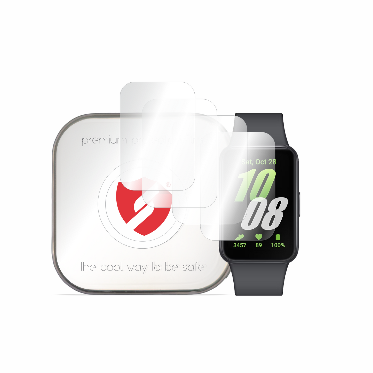 Smart Protection Premium Classic suojakalvo Samsung Galaxy Fit3 R39M:lle, 4 kappaleen setti, muovia