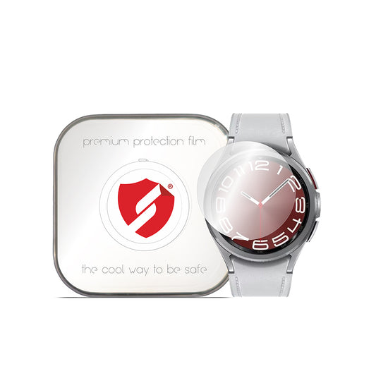 Smart Protection Premium Classic -suojakalvo Samsung Galaxy Watch6 Classic 43 mm:lle, 4 kappaleen setti, muovia